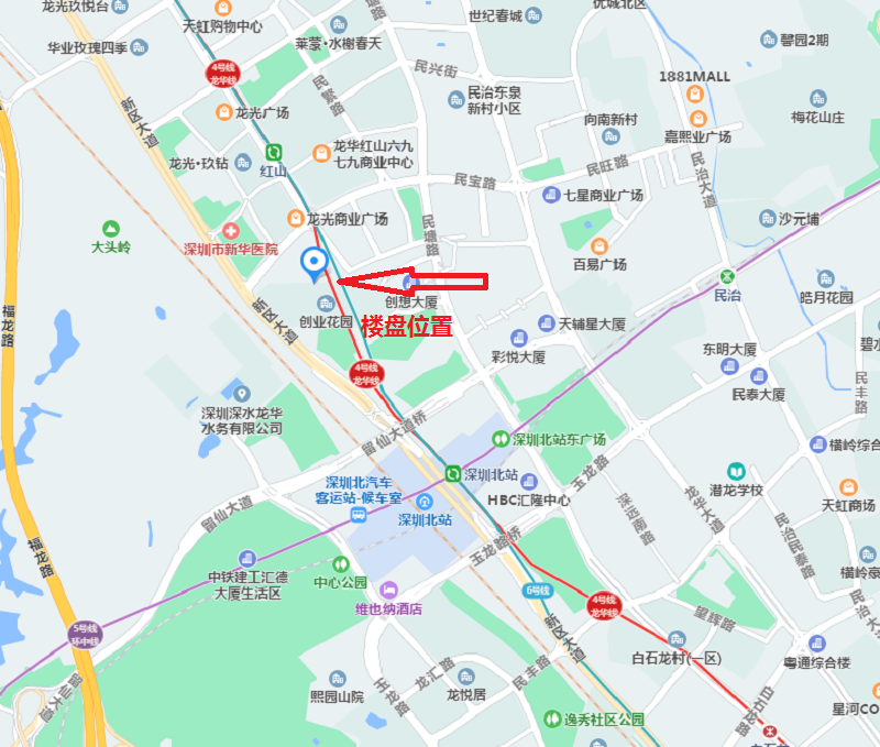 深圳北站零距離民治地鐵口小產權房北站新苑精裝原始戶型超低首付26萬